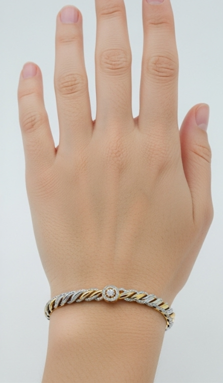 Brazalete plata y dorada