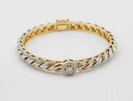 Brazalete bañado en oro y plata Brazalete bañado en oro y plata